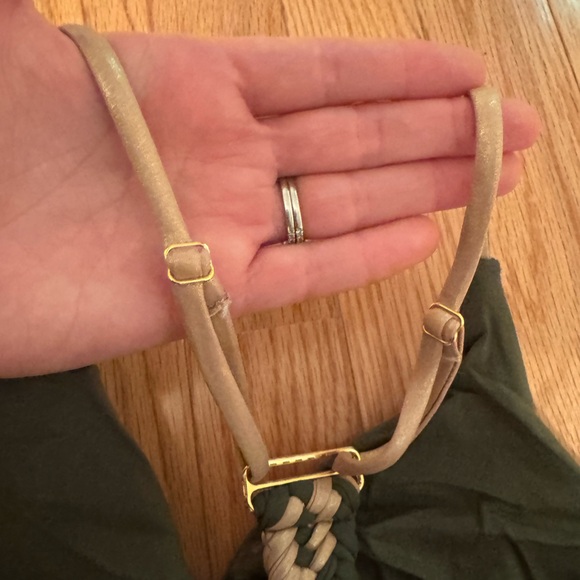 Maxi dark green dress with braided back! Bought is St Barth! 🐚 - Picture 7 of 8